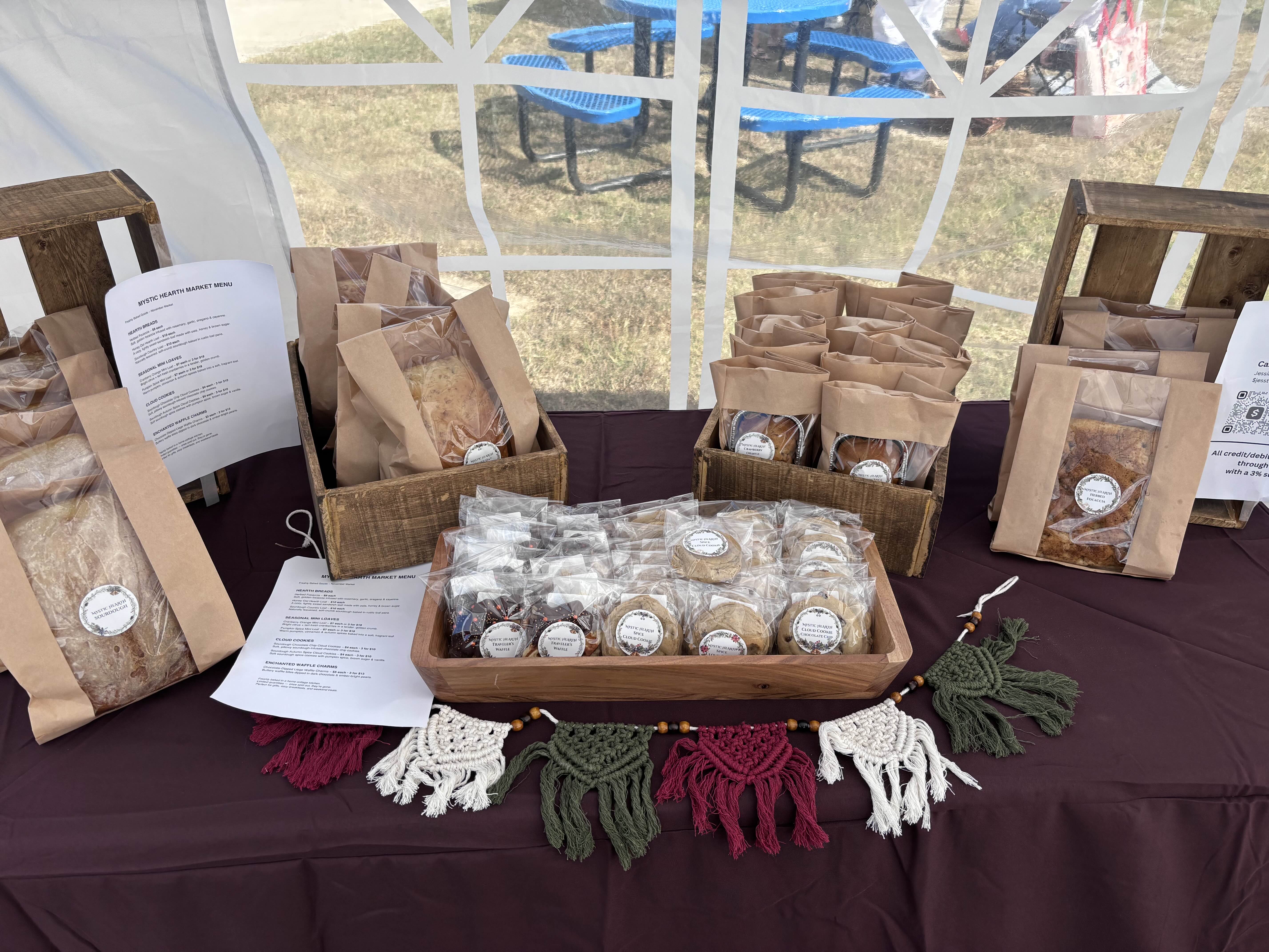Mystic Hearth baked goods table